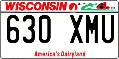WI license plate 630XMU