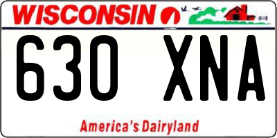 WI license plate 630XNA