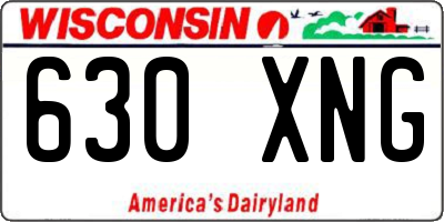 WI license plate 630XNG