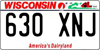 WI license plate 630XNJ