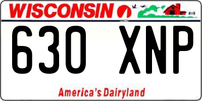 WI license plate 630XNP