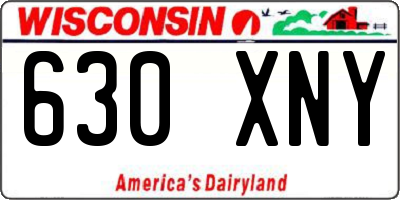 WI license plate 630XNY