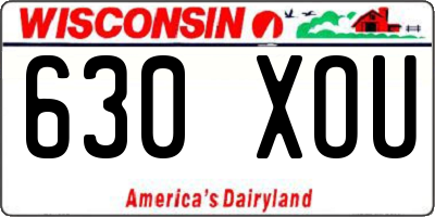 WI license plate 630XOU