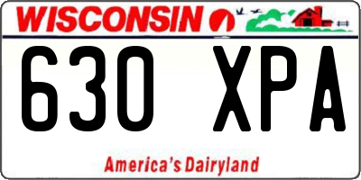 WI license plate 630XPA