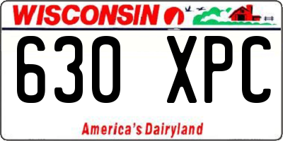 WI license plate 630XPC