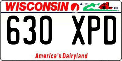 WI license plate 630XPD