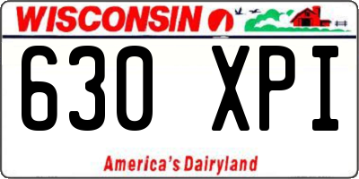 WI license plate 630XPI