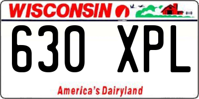 WI license plate 630XPL