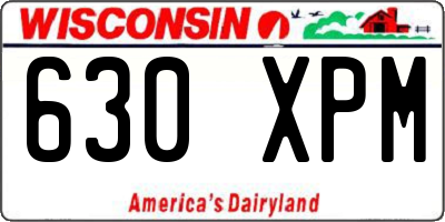 WI license plate 630XPM