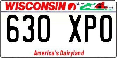 WI license plate 630XPO