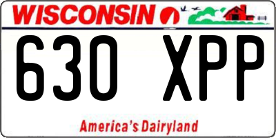 WI license plate 630XPP