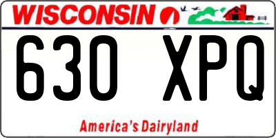 WI license plate 630XPQ