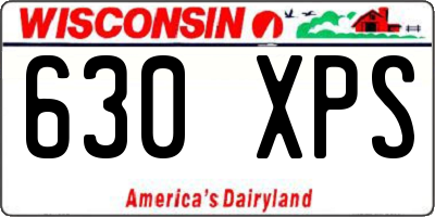 WI license plate 630XPS
