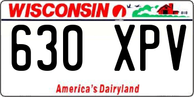 WI license plate 630XPV