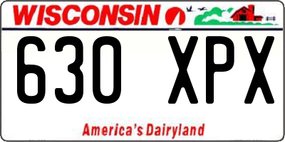 WI license plate 630XPX