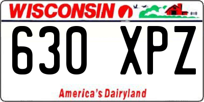 WI license plate 630XPZ