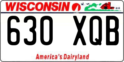 WI license plate 630XQB