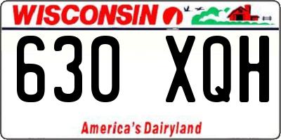 WI license plate 630XQH