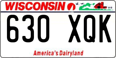 WI license plate 630XQK
