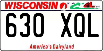 WI license plate 630XQL