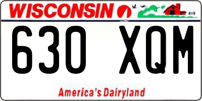 WI license plate 630XQM