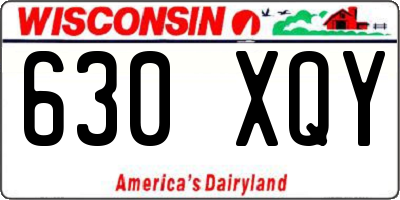 WI license plate 630XQY
