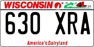WI license plate 630XRA