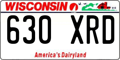 WI license plate 630XRD