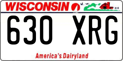 WI license plate 630XRG