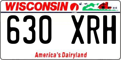 WI license plate 630XRH
