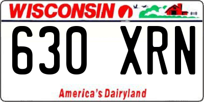 WI license plate 630XRN