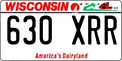 WI license plate 630XRR