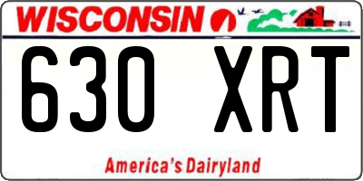 WI license plate 630XRT