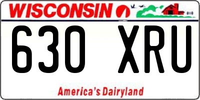 WI license plate 630XRU