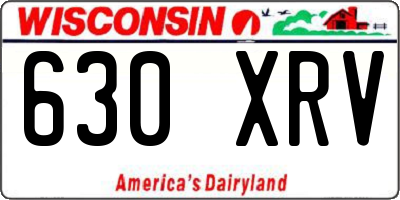 WI license plate 630XRV