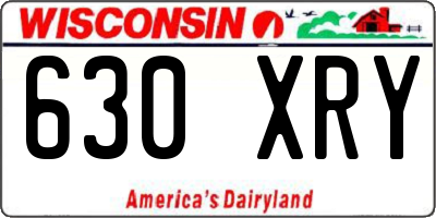 WI license plate 630XRY