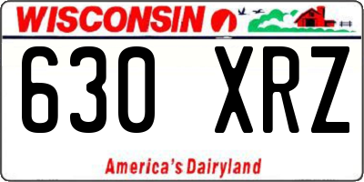 WI license plate 630XRZ