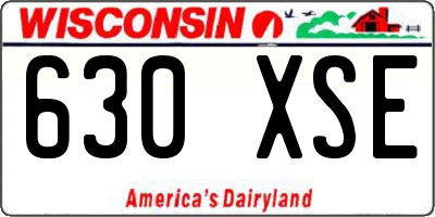 WI license plate 630XSE