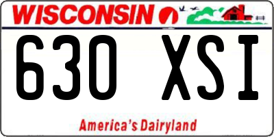 WI license plate 630XSI