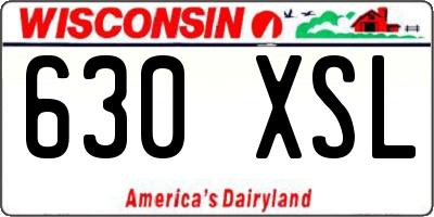 WI license plate 630XSL
