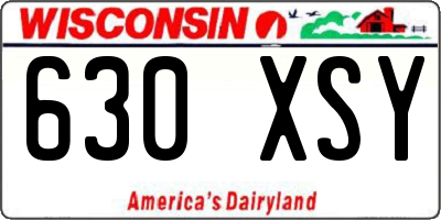 WI license plate 630XSY