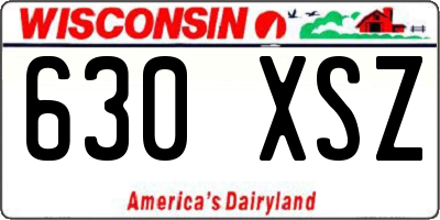 WI license plate 630XSZ