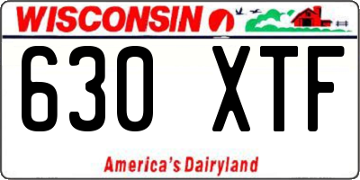 WI license plate 630XTF