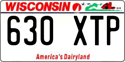 WI license plate 630XTP