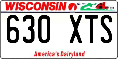 WI license plate 630XTS
