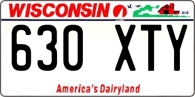 WI license plate 630XTY