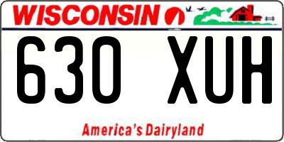 WI license plate 630XUH