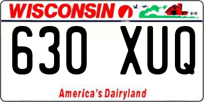 WI license plate 630XUQ