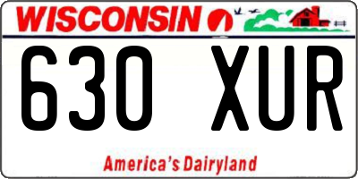 WI license plate 630XUR