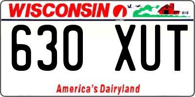 WI license plate 630XUT